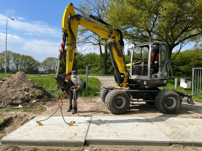 Betonplaten leggen