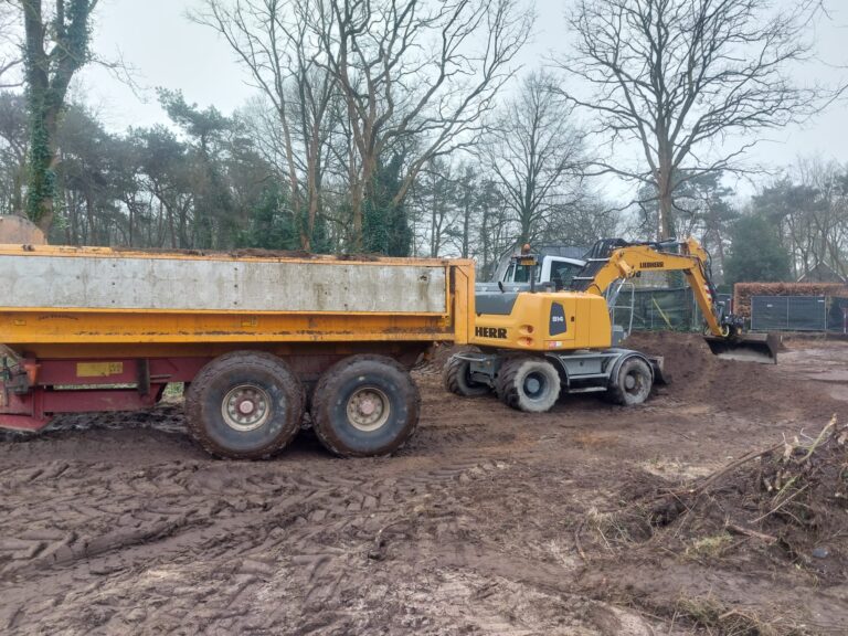 Ontgraven cunet weg