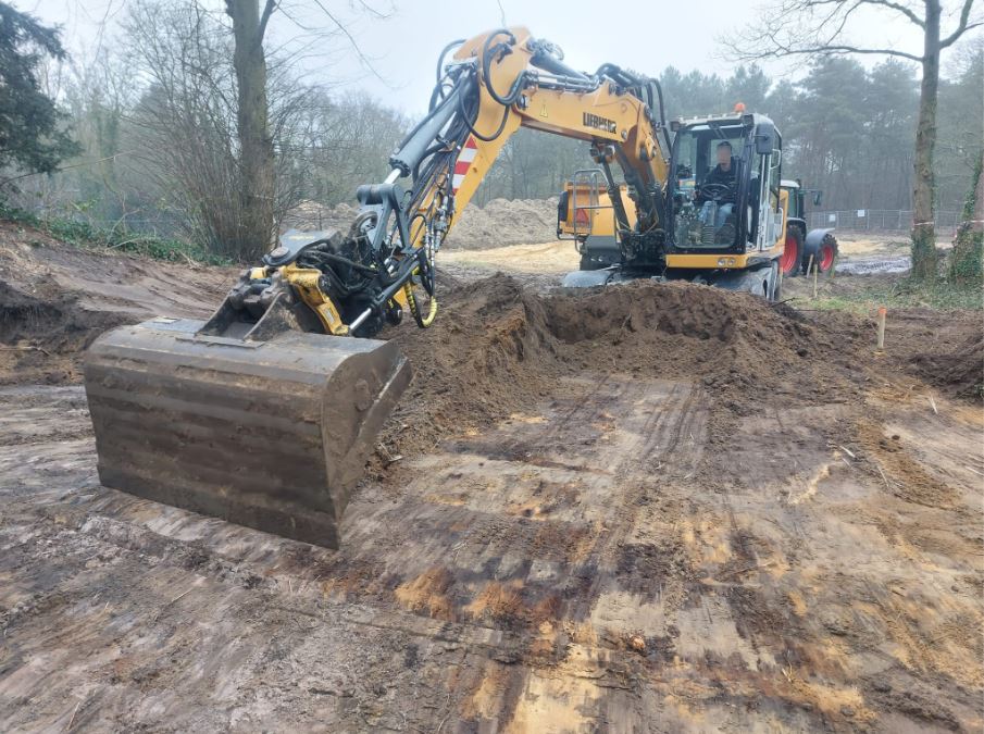 Ontgraven cunet weg Oss